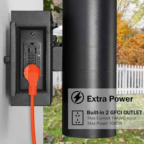 SHIMR Outdoor Wall Lights with GFCI Outlet, Dusk to Dawn Outdoor Lighting Up and Down Lights, Matte Black Exterior Lighting Fixtures Wall Mount, Outside Lights for House Porch Garage Patio
