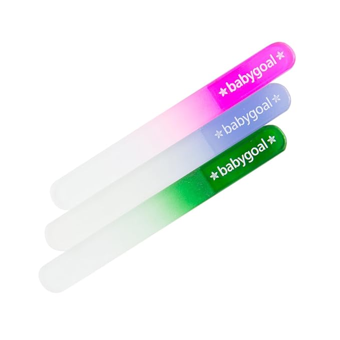 babygoal Newborn Baby Nail File 3 Pack with a Pouch, Emery Board Glass Crystal for Newborns, Toddlers, Infant, Babies & Young Children - Gift for Babies, New Moms 3NF03