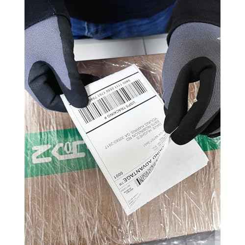 Work Gloves with Grip,12 Pairs Thin Breathable MicroFoam Nitrile Coated Durable Touchscreen Glove Men Women