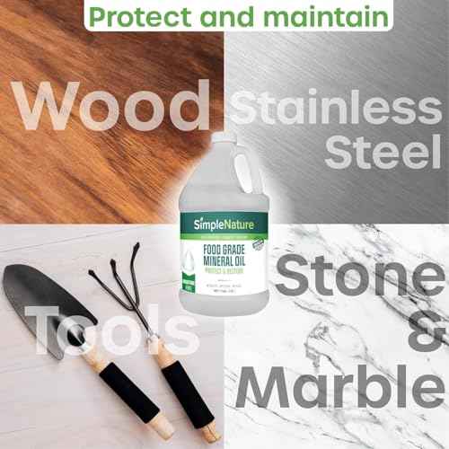 Brush-On Food Grade Mineral Oil - Moisturize, Lubricate, Restore & Protect Wood, Cutting Boards, Butcher Block, Countertops, and Stainless Steel (4 fl oz Bottle with Applicator Tip)