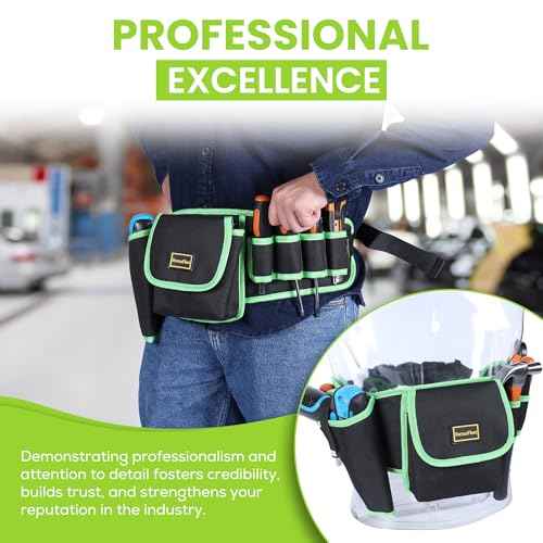 Tool Belt by FormaFleet with Multi-Pocket Tool Pouch, Adjustable Toolbelts for Men, Electrician Tool Pouch, Carpenter Tool Belt, Built for Comfort and Heavy-Duty Use