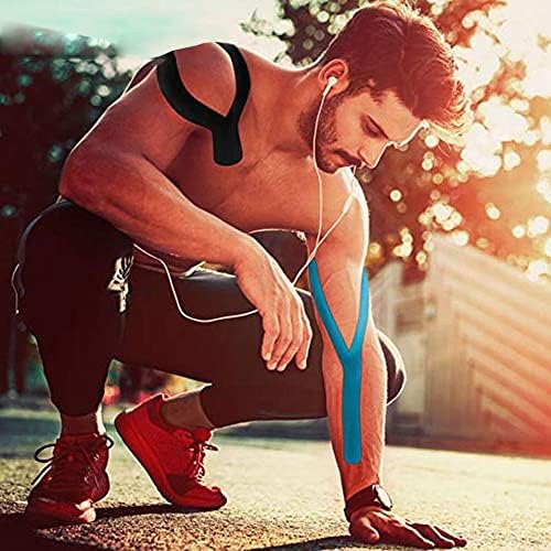 2Pcs Kinesiology Tape Athletic Recovery Elastic Tape Kneepad Muscle Pain Relief Knee Pads Support for Gym Fitness Bandage