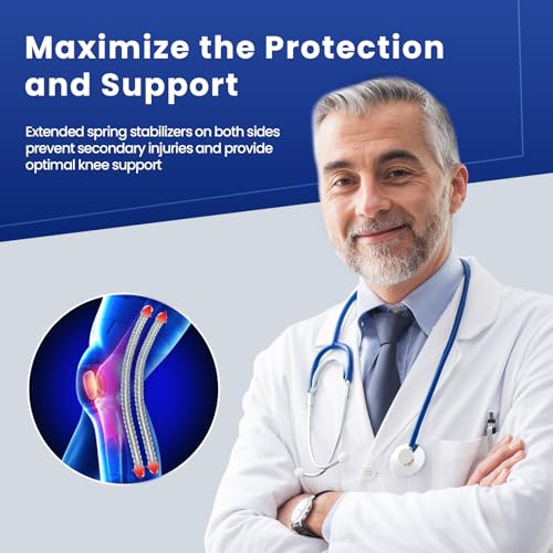 Galvaran Knee Brace for ACL MCL Meniscus Tear,Adjustable Knee Support for Maximum Knee Pain,Side Stabilizers for Injury or Surgery Recovery - Men and Women