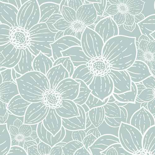 GloryTik Peel and Stick Wallpaper Boho Floral Contact Paper Grey Green Removable Self Adhesive Wall Paper Stick on Wallpaper for Bedroom Bathroom Cabinets Decor Vinyl Roll 17.3"¡¿ 78.7"