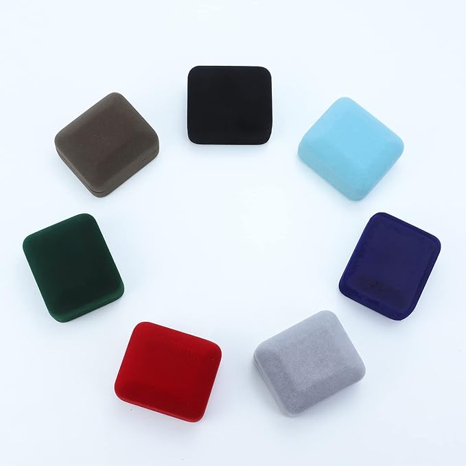 GBYAN Velvet Ring Box with LED Light Jewelry Display Gift Box for Proposal,Engagement, Wedding