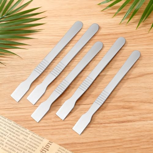 5Pcs Small Metal Scraper Tool Non-Scratch Cleaning Tool Multi-Use Scraping Tools for Removing Labels Oil Stains Food in Narrow Spaces and Gaps