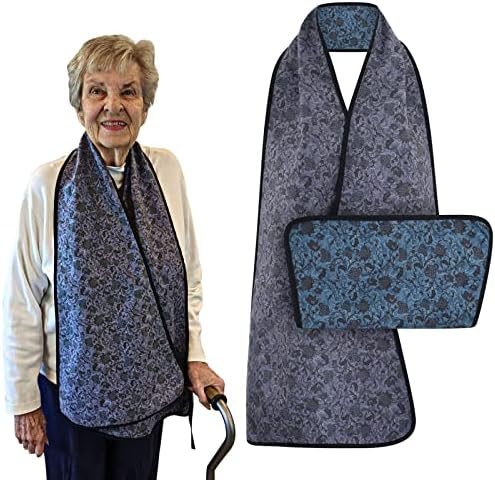 Reversible Adult Bib Scarf - Dignified Alternative to Adult Bibs | Washable and Reusable Clothing Protectors