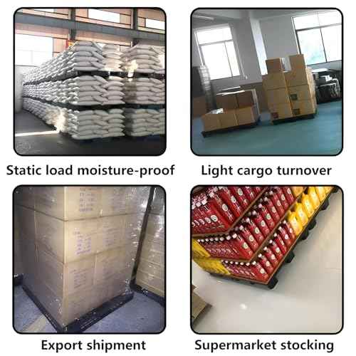 2 Pcs Plastic Pallets, Lightweight Waterproof Floor Pallet, Interlocking Storage Pad with Breathable Grids, Applicable to Indoor and Outdoor, Garages, Kitchen and Basement