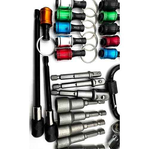 Ultra Bit Extension w/Quick-Release Holder - 4" extension, 6" extension, right-angle extension bit, 1/4", 3/8" and 1/2 socket bits, 1/4", 5/16", 3/8", 7/16", and 1/2" magnetic nut drivers.