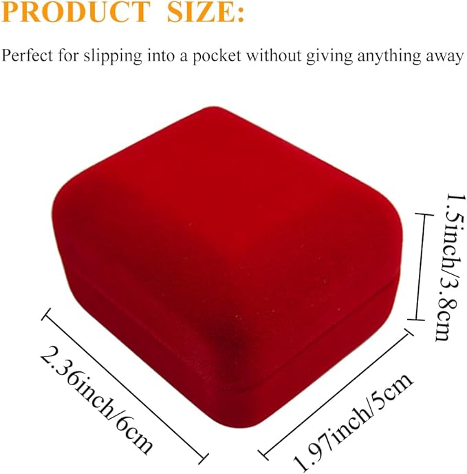 GBYAN Velvet Ring Box with LED Light Jewelry Display Gift Box for Proposal,Engagement, Wedding