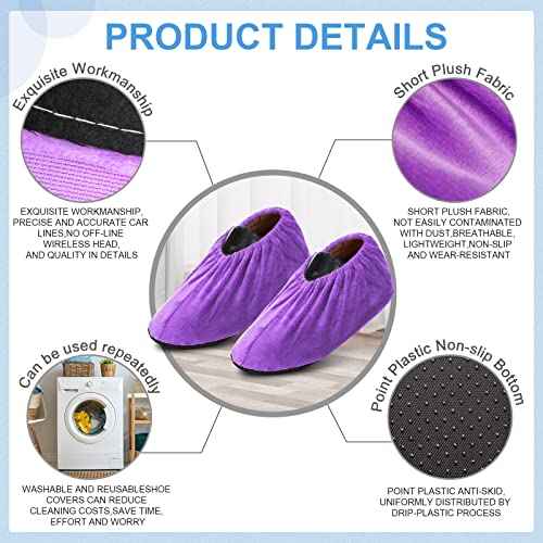 JaGely 11 Pairs Reusable Non Slip Cloth Shoe Covers Washable Thickened Boot Shoe Covers for Indoors and Households(Multicolor)