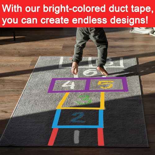 Multi Purpose Red Duct Tape 1 Inch X 44 Yards, Heavy Duty Strong Adhesive Tape, No Residue, Waterproof All Weather, Tear by Hand, Industrial Repairs.