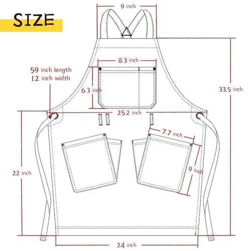 Denim Apron With Pockets,Distressed Jean Apron,Hairstylist Aprons,Denim Work Apron - Washing Style | Adjustable XXL