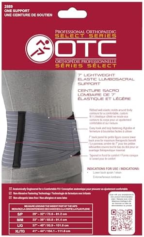 OTC Lumbosacral Support for Women, 7-Inch Lower Back, Select Series