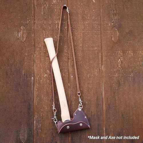 COUNCIL TOOL Leather Shoulder Sling - Wood Craft Carrying Strap for Camp Carver and Pack Axe with Adjustable Design & Lobster Claw Clasps, Made in The USA - AM-SLING02