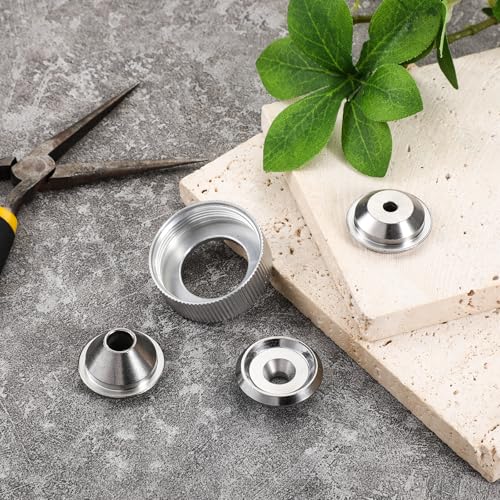 4 PCS Texture Sprayer Orifice Tip Set, 3 Nozzle Tips 1 Threaded Collar Drywall Wall Painting Sprayer Nozzle Tips Set Drywall Texture Hopper GunOrifice Sets for Air Hopper Spray(3/16",1/4",5/16")