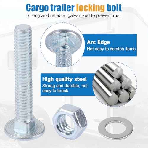 Cargo Trailer Door Latch Trailer Latches Ramp Locking Hasp Enclosed Trailer Door Latch Cam Lock Latch Keeper (? Trailer Door Hasp 2 Pack Comes with Screws 4 - Nuts 4 £©
