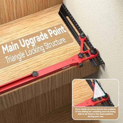 2025 New Upgrade Stair Tread Template Tool, 72¡° Adjustable Length Stair Tread Measuring Tool,Stair Tread Jig for Measuring Stairs,Riser,Stair Gauge Tool Perfect for Carpenters & DIY Projects