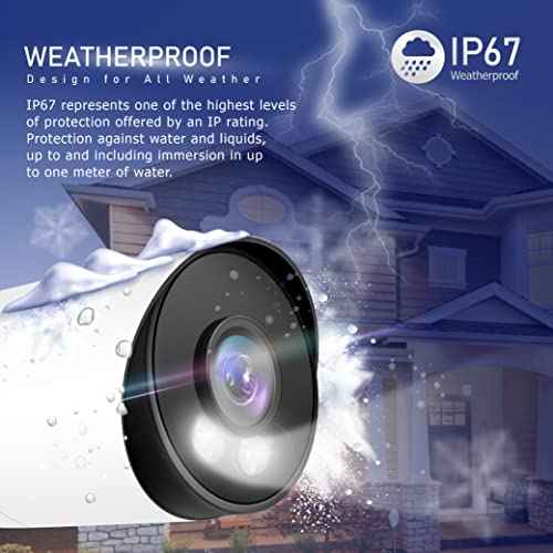 Marquis 4MP PoE IP Bullet Camera with Audio, IP Security Camera Outdoor Rated, Waterproof IP66, 108¡Æ Wide Angle 2.8mm Lens (Color Night) NDAA Compliant