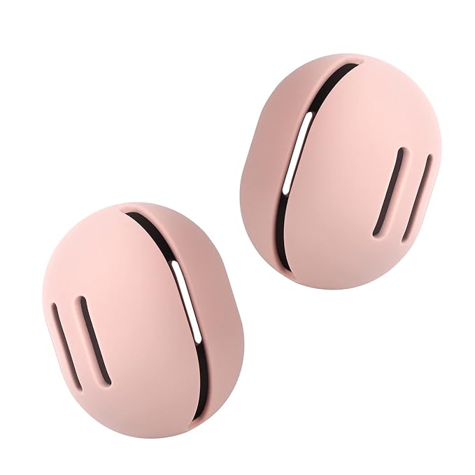 FERYES 2 PCS Makeup Sponge Holder Ã¢ÂÂ Shatterproof Eco-Friendly Silicone Beauty Make Up Blender Case for Travel - Pink