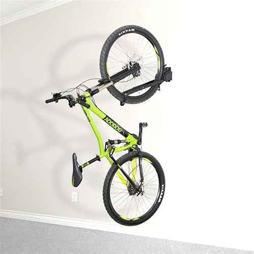 CyclingDeal Swivel Bike Wall Mount Rack - Vertical Adjustable Foldable Bicycle Parking Rack with Wheel Holder - for 20"-29" MTB 700C Road Bikes Home Garage Storage
