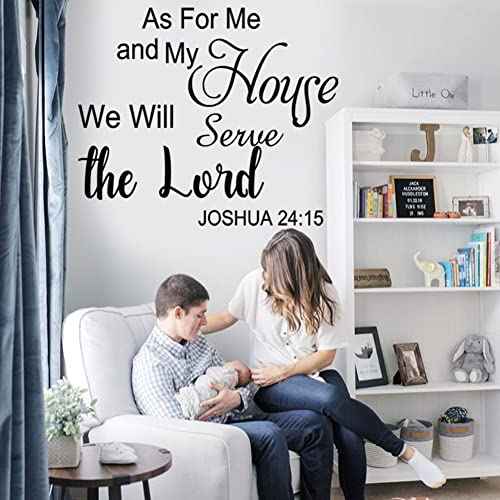 Bible Verse Wall Decals - Vinyl Quotes Stickers Inspirational Peel & Stick Decor for Living Room, Bedroom, Office, Bathroom