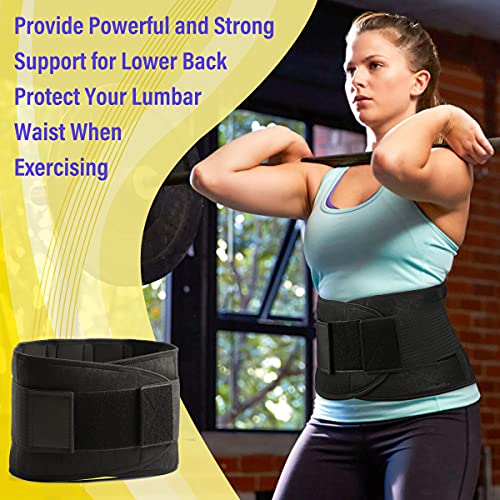 PAZAPO Back Brace Lumbar Support Belt for Lower Back Pain Relief - Waist Belt for Men and Women - Plus Size Back Brace for Sciatica, Herniated Disc,Black,6XL(Waistline:65-76 Inch)