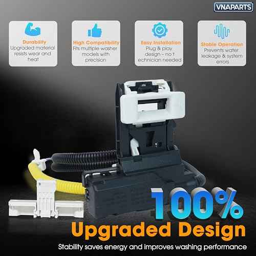 Washer Lid Lock Switch for Whirlpool models WTW5000DW1, WTW4816FW1, WTW5000DW2, WTW4816FW2, WTW5000DW3, 1CWTW4705GW0, 1CWTW4815EW0, 1CWTW4815EW1 Washer and Washer Lid Strike