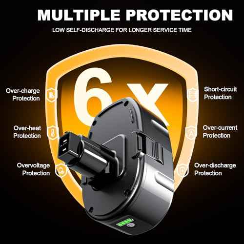 7.0Ah Replacement for Dewalt 18V Battery DC9096 DC9098 DC9099 DW9095 Lithium Battery, Compatible with Dewalt 18 Volt Cordless Power Tools & Charger