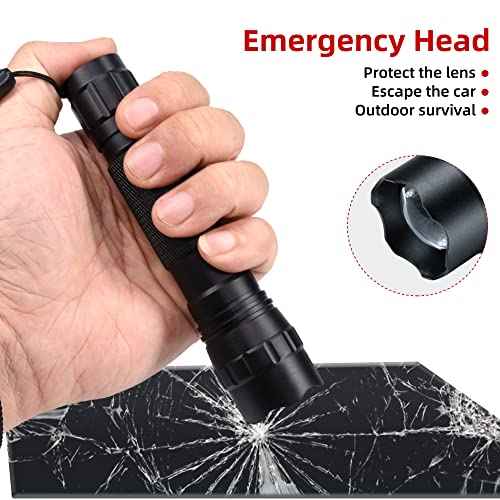 DARKBEAM Red Light Flashlight Tactical LED USB Rechargeable Zoom Flood/Spot Light, Portable Handheld Redlight for Night Hunting, Observation, Fishing, Astronomy, Aviation, Rescue, Stargazin