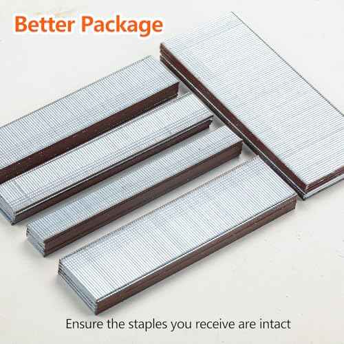 18 Gauge Galvanized Brad Nails Brown T-head 8 Sizes 1600-Pack (1/2"+5/8"+3/4"+1"+1-1/4"+1-1/2"+1-3/4"+2"), 200 per size Assorted Size Project Pack, for Pneumatic, Electric 18GA Brad Nailer Gun