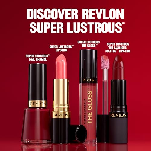 REVLON Super Lustrous Lip Gloss,Non-Sticky,Hydrating,High Shine Finish,215 Super Natural,0.13 oz,(Pack of 2)