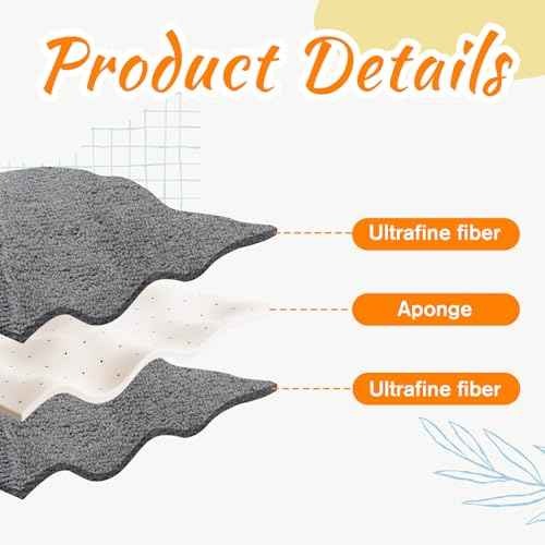 6Pcs Cutting Board Oil Applicator Microfiber Sponge Applicator for Wood Conditioner Leather Conditioner Applicators Versatile Polishing Sponges for Cutting Boards Wooden Furniture Leather Care