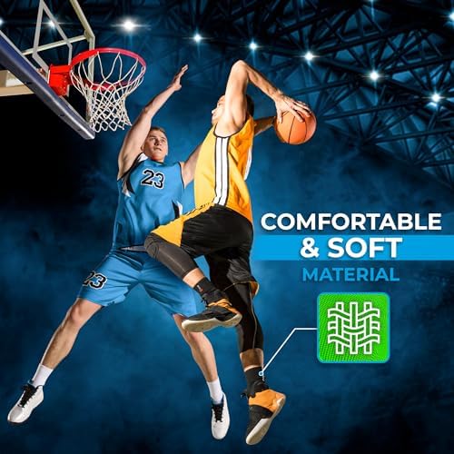 WYOX Ankle Compression Sleeve Support Brace for Men & Women, Running, Gym, Basketball, Cycling, Martial Arts, Kickboxing & Sports Stabilizer Compression Ankle Socks for Training & Recovery