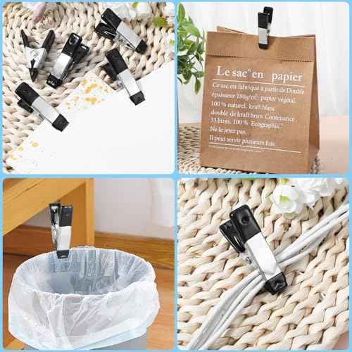 20 Pcs Small Clamps Garden Mini Spring Clamp Heavy Duty for Crafts Backdrop Warm House Metal Clips 3/4 Inch Jaw Opening for Woodworking Photography Home Decoration or Industrial Production, Black