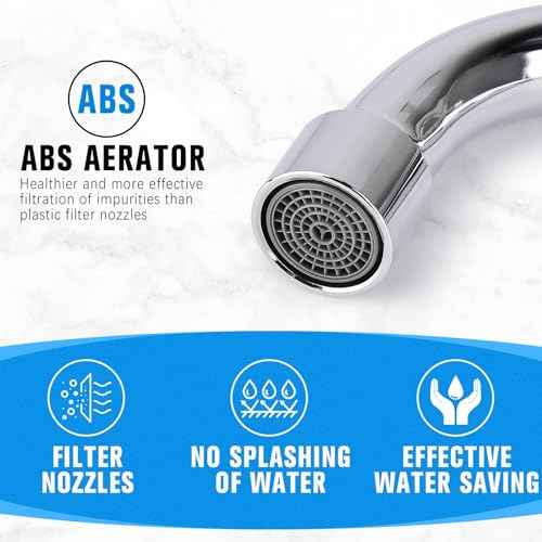 Wall Mount Kitchen Faucet 8" Center Commercial Sink Faucet with 12" Swivel Spout Dual Handles Brass Utility Sink Faucet for Laundry Room Restaurant Polish Chrome