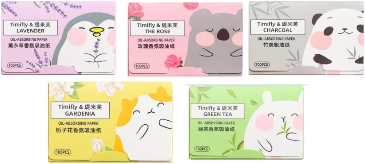 5Packs Oil Blotting Sheets for Face Soft Oil Control Film Blotting Papers for Face Remove Excess Shine Oil Absorbing Oil Blotting Sheets for Oily Skin Care,Beauty and Personal Care,Makeup and Tools