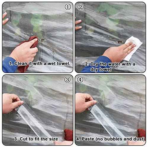 Greenhouse Tape Plastic Polyethylene Film Repair Tape 4 Inch x 100 FT Heavy-Duty Green House Covering Tape for Sealing & Seaming Film Sheeting Repair