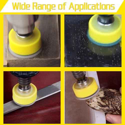 5 PCS Hook and Loop Sanding Discs Pad Kit 1 Inch Drill Attachment Backing Pads Hook and Loop Backing Pads with 1/4-Inch Shank Drill Adapter for Polishing