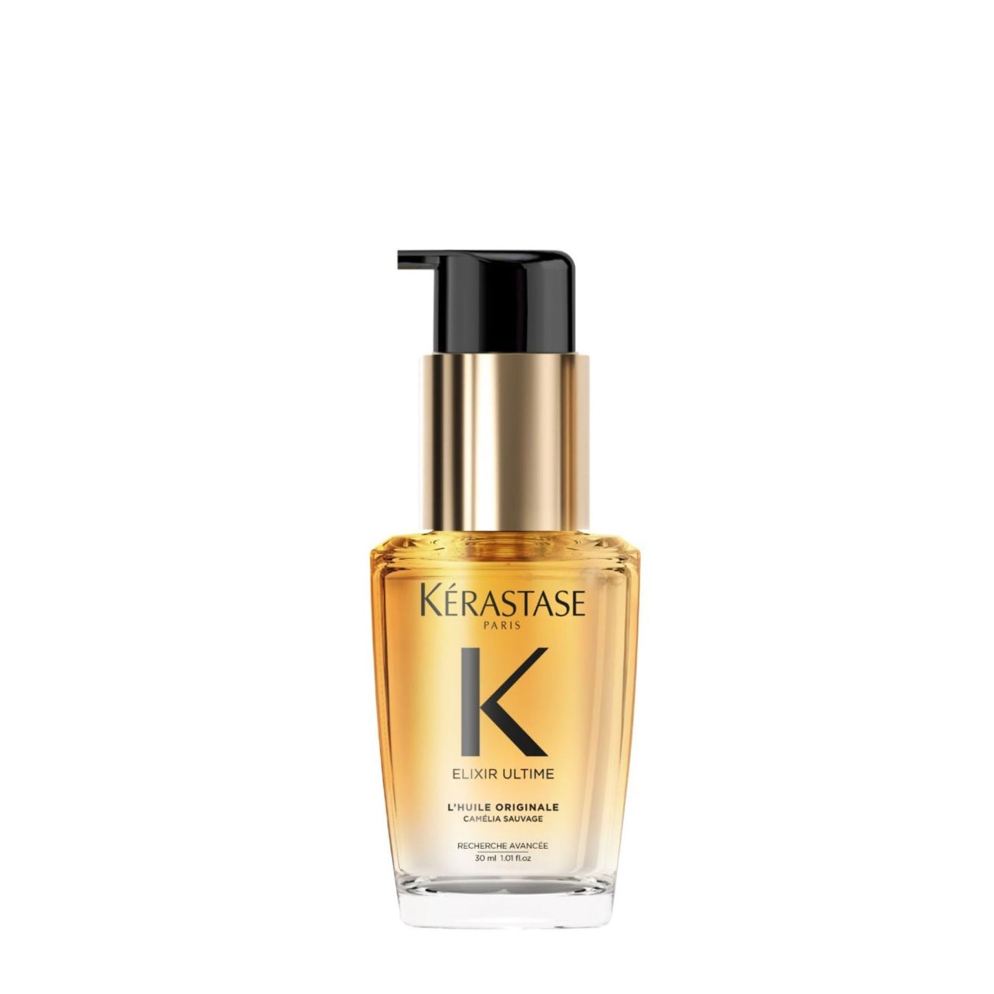 Kerastase Elixir Ultime Refillable Hair Oil - Hydrates & Smoothes Frizz, Adds Shine, With Wild Camellia, Nourishes & Strengthens Hair, 1.01 Fl Oz, Travel Size