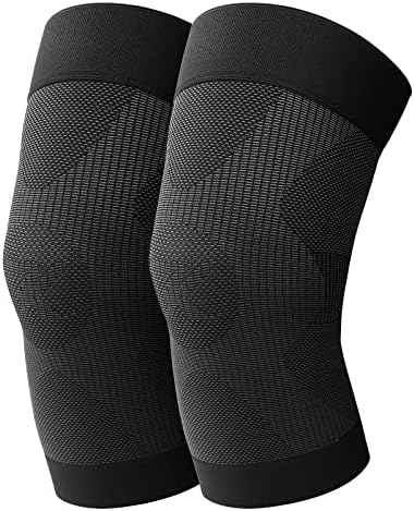 KEKING Orthopedic Brace for Tendinitis, Arthritis, ACL, MCL, Injury Recovery, Meniscus Tear, Knee Pain, Aching Knees, Patellar Tendonitis and Arthritis, Knee Compression Sleeves 2 Pack, Black 3XL