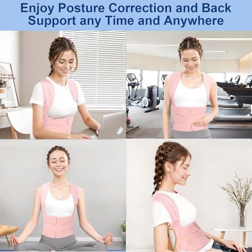 Back Brace Posture Corrector for Women and Men:Adjustable Shoulder Straightener,Back Support for Upper and Lower Back Pain Relief - Scoliosis,Hunchback, Hump,Thoracic, Spine Corrector ,L(37.4"-42.52")