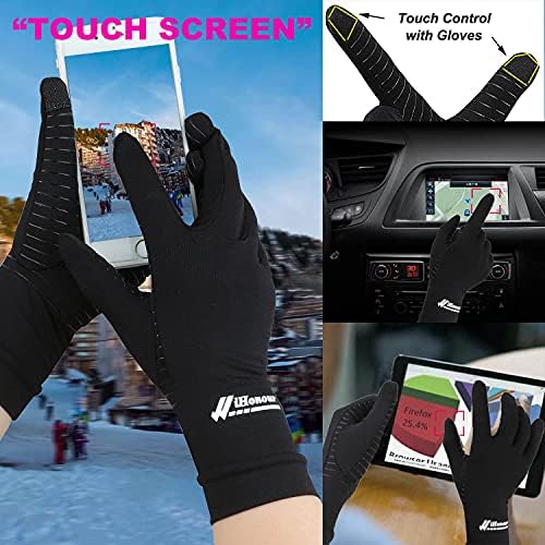 Big Mango 2 Pairs Pack Copper Arthritis Gloves, Compression Gloves for Women Men Relieve Pain from Rheumatoid Arthritis, Carpal Tunnel, Swelling, Everyday Hands Support (Open Finger + Full Finger, L)