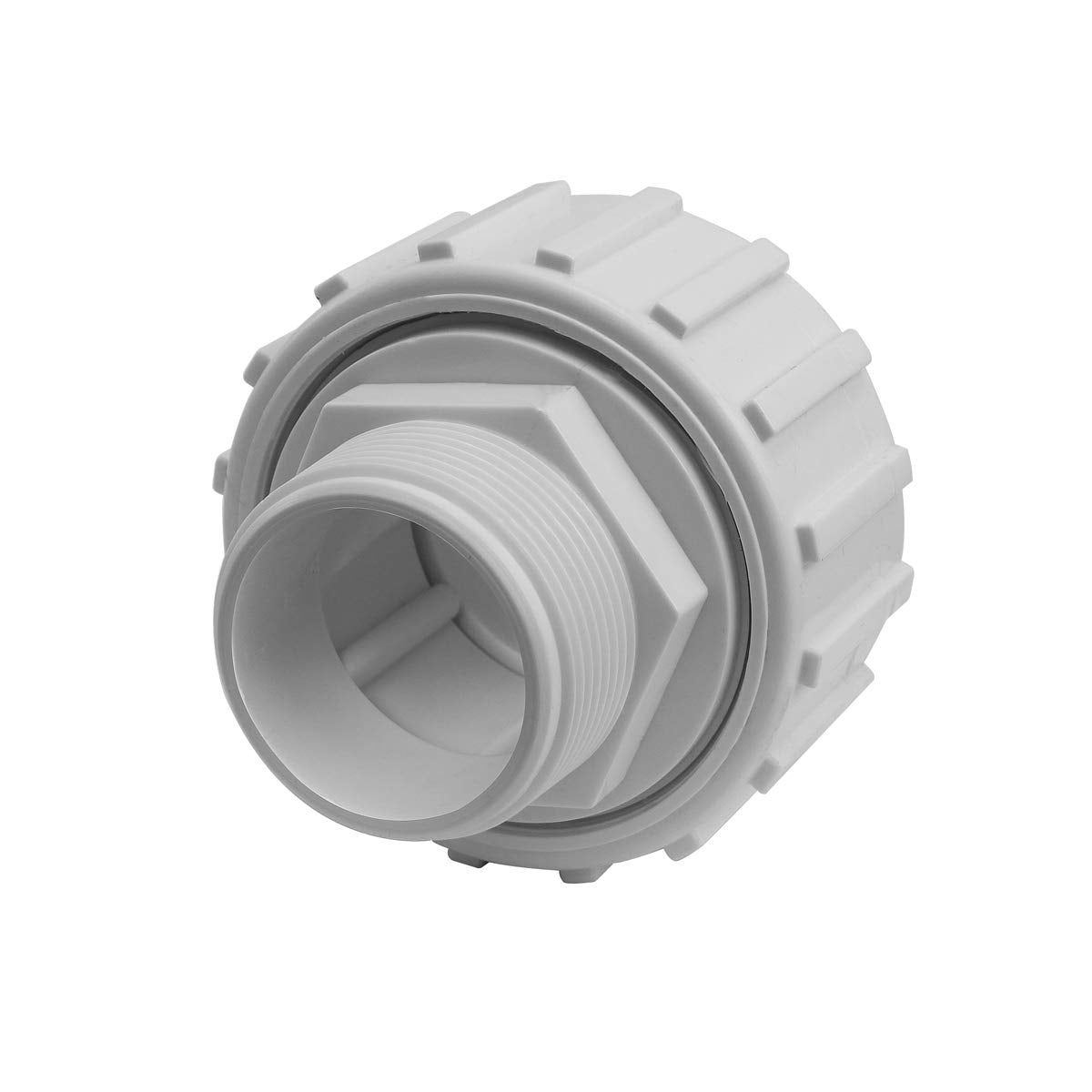 XtremepowerUS 2-Pieces Universal 1.5" PVC x 1.5" Slip Union Socket Joint Adapter Fitting Quick Connector Replacement (Male X Slip) Pool Spa Pump