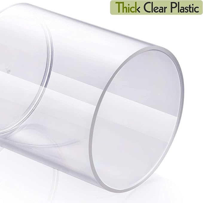 AOZITA 6 Pack Acrylic Qtip Holder Dispenser for Cotton,Swab, Ball, Round Pads, Floss Picks - Clear Plastic Apothecary Jar Set, Bathroom Canister Storage Organization, Vanity Makeup Organizer