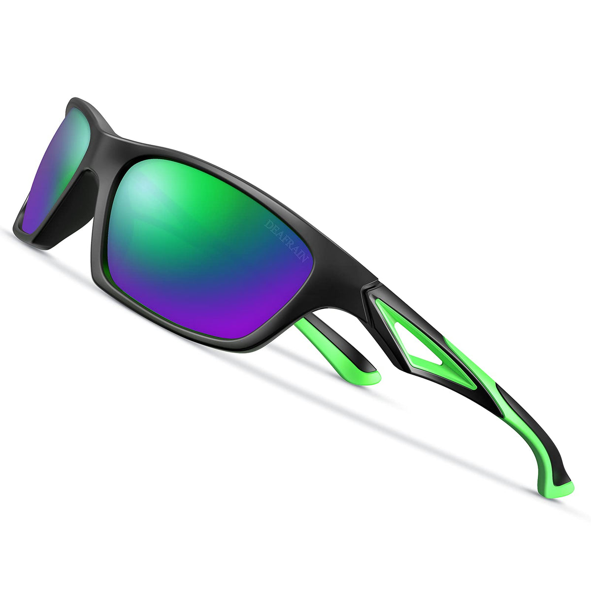 DEAFRAIN Kids Sunglasses for Boys Girls Polarized Child Toddler Sport Baseball Softball Cycling Green Sun Glasses age 3 4 5 6 7