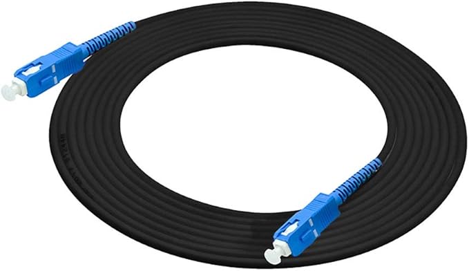 Jeirdus 5M SC to SC Outdoor Armored Simplex 9/125 SM Fiber Optic Cable Jumper - Optical Patch Cord, Singlemode, 5Meters, 16ft