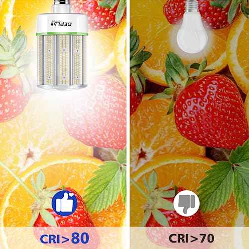 GEPLAD 1500 Watt Replacement LED Corn Bulb, 150 Watt E39 Mogul Base, 23,700 Lumens, 5000K Daylight, (Not Dimmable) 2-Pack