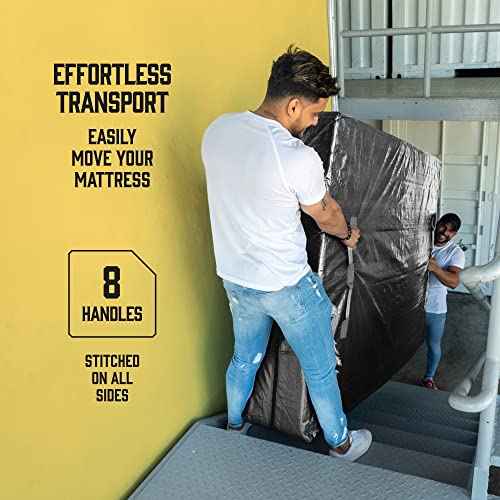 Mattress Bags for Moving with 8 Handles - Twin Size - Extra-Thick Mattress Bag for Moving - Reusable Mattress Storage Bag - Mattress Cover for Moving with Zipper, Moving Mattress Bag Protector Gray