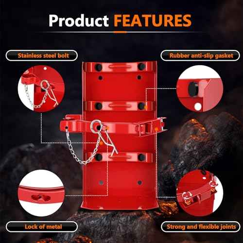 Heavy Duty Vehicle Bracket,Fire Extinguisher Brackets&Mounts-St12 Steel Red, Fit 20lb Dry/10lb Co2 Extinguisher-for School,Garage,Vehicle,Boat,Truck Generic Replacement for 810 by amerex
